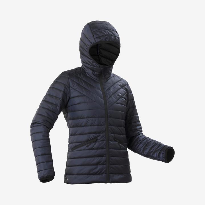 Wedze Skijacke Daunenjacke Damen leicht und warm - 500 blau/schwarz