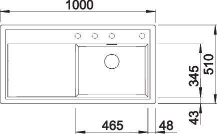Image du produit Blanco Zenar XL 6 S (Éviers à poser, 100 cm, 51 cm)