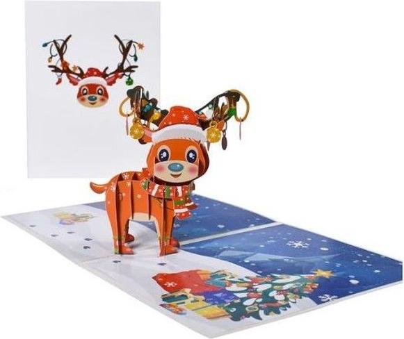 MU Classic Saluts Series 3D Pop-Up Weihnachtskarte (1 Stk.)