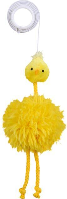 Actual product image Trixie Chicken on rubber band with catnip (Plush toy cat)