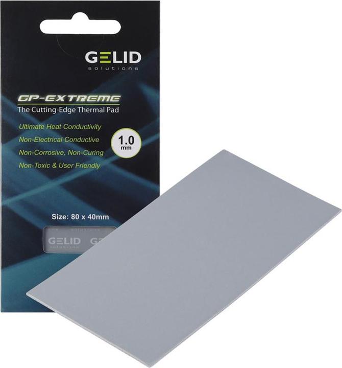 Image du produit Gelid GP-Extreme - 12 W/m-K - Gris - 80 mm - 40 mm - 1 mm (1 mm, 12 W/m K)