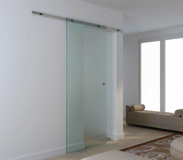 Produktbild Swisshandel24 Glasschiebetür Schiebetür Glastür Zimmertür Mattglas 775 / 900 / 1025 x 2050 mm