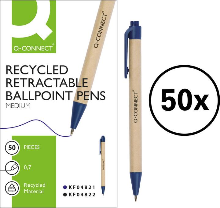 Actual product image Q-Connect Ball pen recycling (Blue, 50 x)