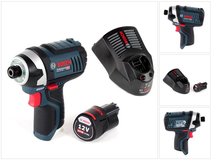 Bosch Professional Bosch GDR 12V-105 Cordless Impact Driver + 1x Battery GBA 12 V 3.0 Ah + 1x Charger GAL 1230 (Rechargeable battery operated)