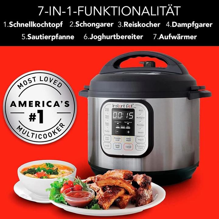 Immagine prodotto Instant Pentola Duo 7,6L multicooker 7 in 1 - pentola a pressione - rijstkoker - slowcooker - stomer -