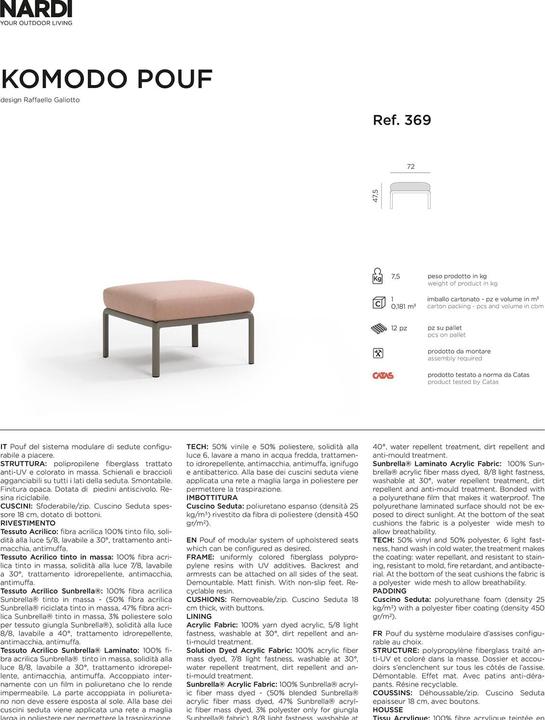 Produktbild Nardi Komodo Pouf