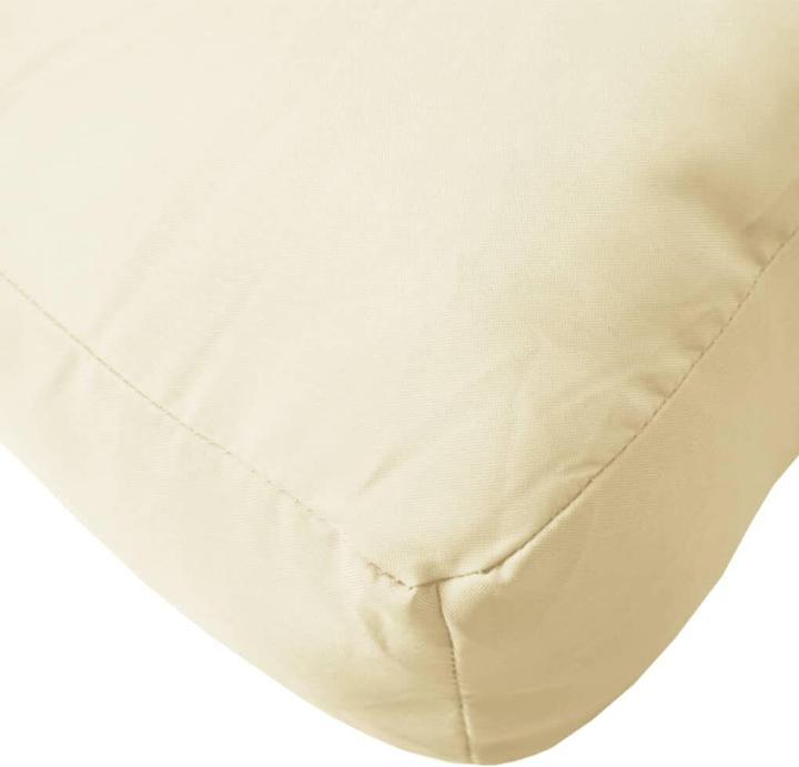 Image du produit VidaXL Coussin de palette Coussin d'assise de palette 2 pièces Crème Tissu (70 x 70 x 12 cm)