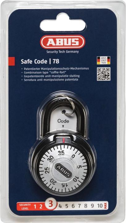 Produktbild Abus Zahlenhangschloss 78