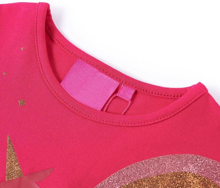 Produktbild VidaXL Kinder-Langarmshirt Knallrosa 140,Material: 95 % Baumwolle (140)