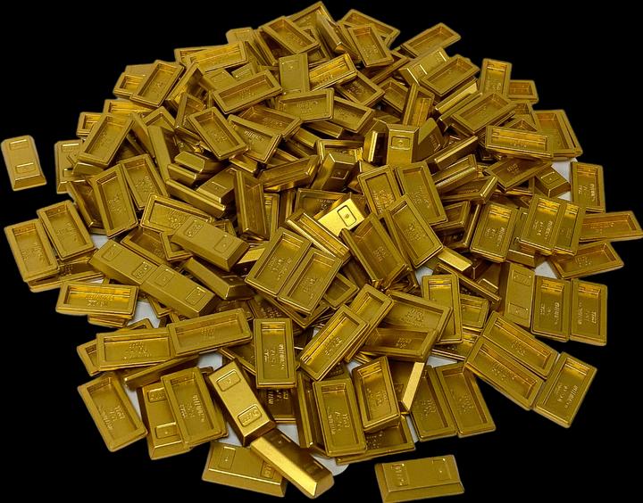LEGO 1x2 Gold Bar Metallic Gold - 6294492 NEW! Quantity 10x (6294492, LEGO Classic)