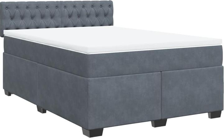 Actual product image VidaXL Bo x spring bed with mattress 160 x 200 cm velvet (160 x 200 cm, 160 x 200 cm)