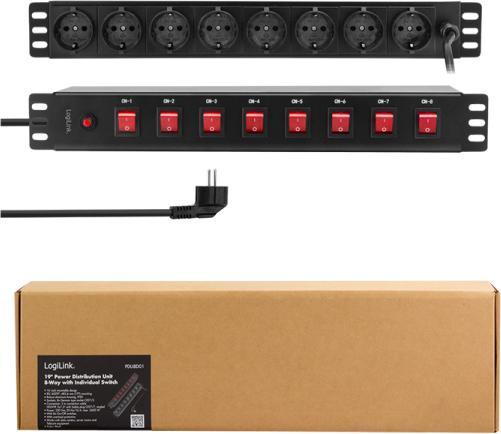 Produktbild LogiLink Steckdosenleiste (8 x, CEE, 2 m)