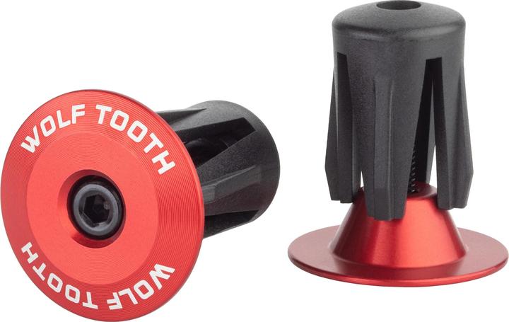 Produktbild Wolf Tooth Aluminium Lenkerendkappen, verschraubbar, 16-21.5mm, red