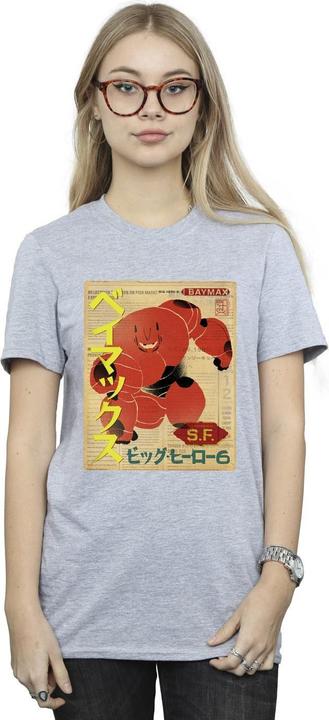 Immagine prodotto Disney Big Hero 6 Baymax Baymax Newspaper Maglietta Ampia Donna (XXL)