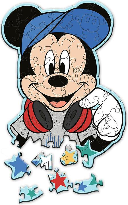 Image du produit Trefl Puzzle en bois forme spéciale 50 - Mickey Mouse (50 pièces)