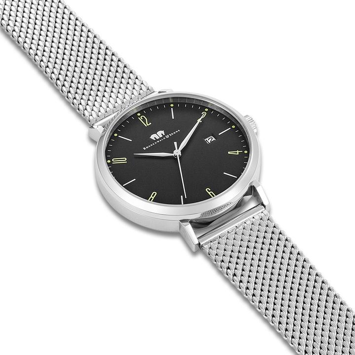 Produktbild Quarzuhr Arakon II Edelstahl Silber - 34086 (Analoguhr, 42 mm)