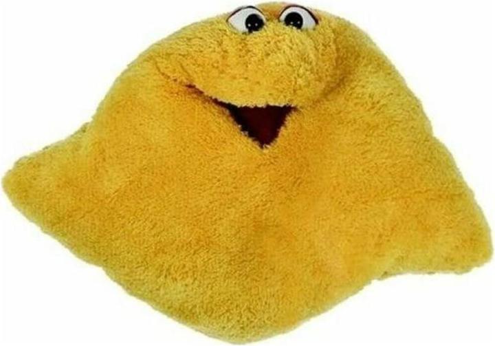Actual product image Living Puppets Hand puppet dream cuddly shell cushion in the colour yellow made of fabric, 40 x 40cm, W238-4
