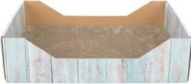 Image du produit Trixie Scratching bed, cardboard, catnip, 45×12×33 cm, turquoise (33 cm, Turquoise)