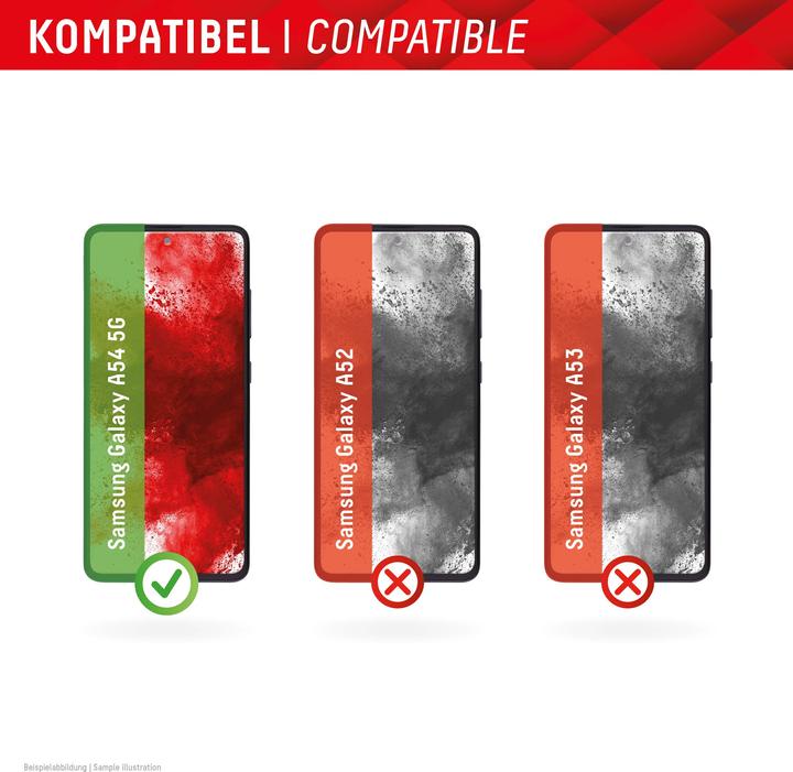 Actual product image Displex Real Glass, Full Cover Panzerglas (1 Piece, Samsung Galaxy A54 5G)