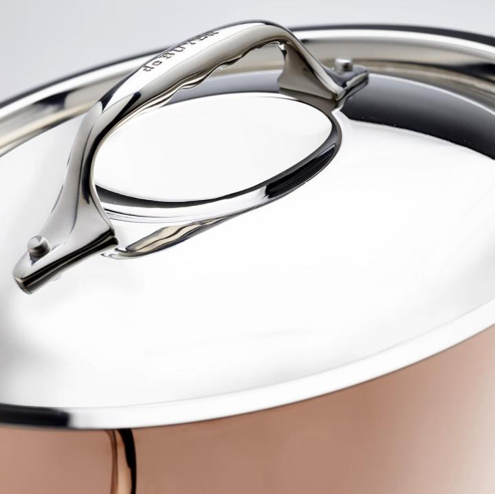 Actual product image de Buyer Prima Matera cooking pot induction, with lid (20 cm, Pot, Copper, Stainless steel)
