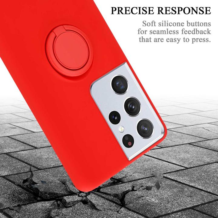 Productafbeelding Cadorabo TPU Vloeibare Ring Silicone Hoesje (Samsung Galaxy S22 Ultra)