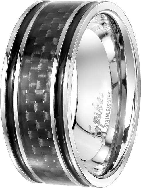 Actual product image Star Piercing Ring silver with black carbon (Surgical steel 316L, without brass)