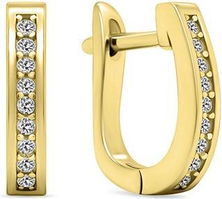 Image du produit Brilio Silver - Superbes boucles d'oreilles plaquées or avec zircons EA679Y