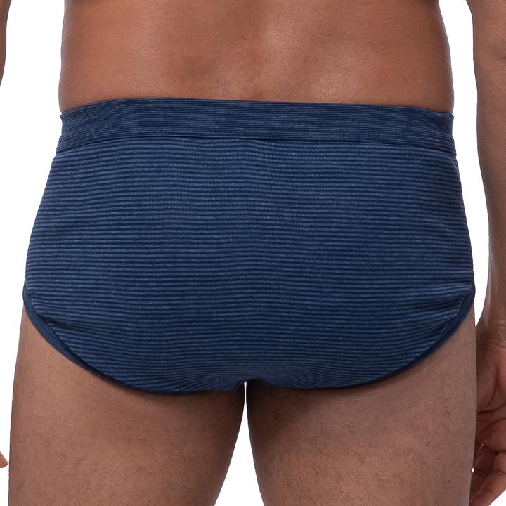 Produktbild Ammann 3er Pack Jeans Feinripp Slip / Unterhose mit Eingriff (L, 3er Pack)