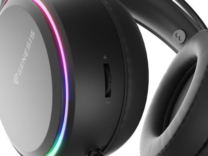 Image du produit Genesis Słuchawki SŁUCHAWKI NAUSZNE NEON 613 RGB Z MIKROFONEM PODŚWIETLENIE CZARNE (Filaire)