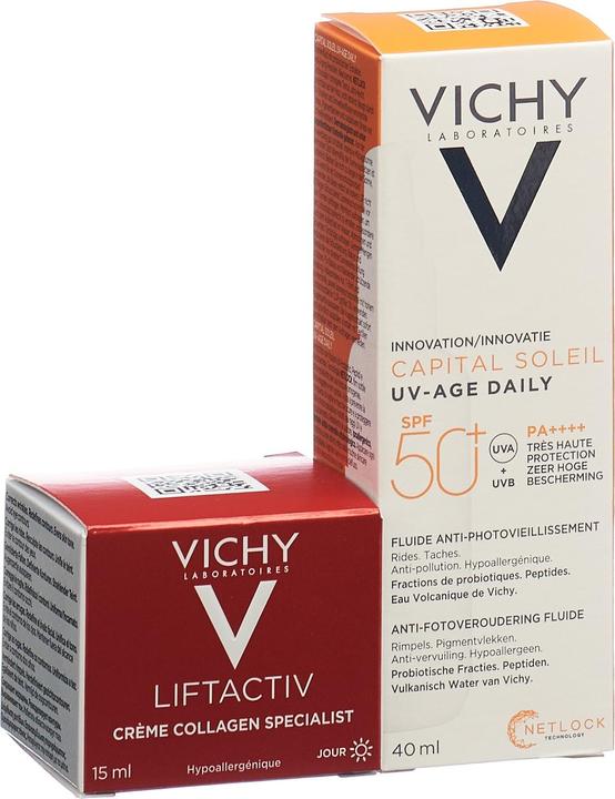 Produktbild Vichy Capital Soleil UV Age + Lift CS15ml gratis 2023 (Sonnencreme Gesicht, SPF 50+, 40 ml, 150 g)