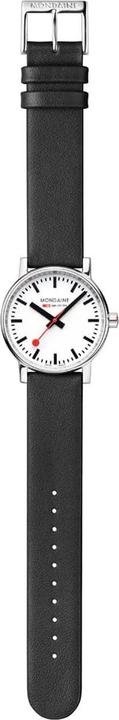 Image du produit Mondaine MSE.35110.LB Evo II Dames Horloge - Stationsklok - Saffierglas - Roestvrijstaal/Leer - Wit/Zilver/Zw (Swiss Made, 35 mm)