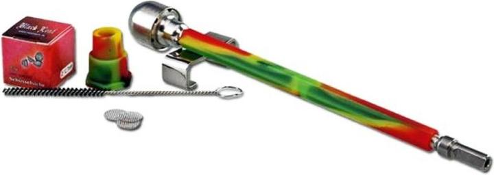 Actual product image Black Leaf Wand Vape Rasta Stainless Steel Hand-Vaporiser (1 x)