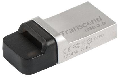 Actual product image Transcend JetFlash 880 (16 GB, USB-A, Micro USB, USB 3.0)