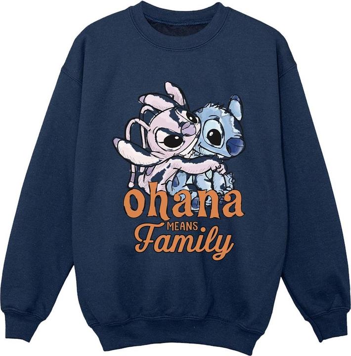 Disney Lilo And Stitch Ohana Angel Hug Sweatshirt Jungen