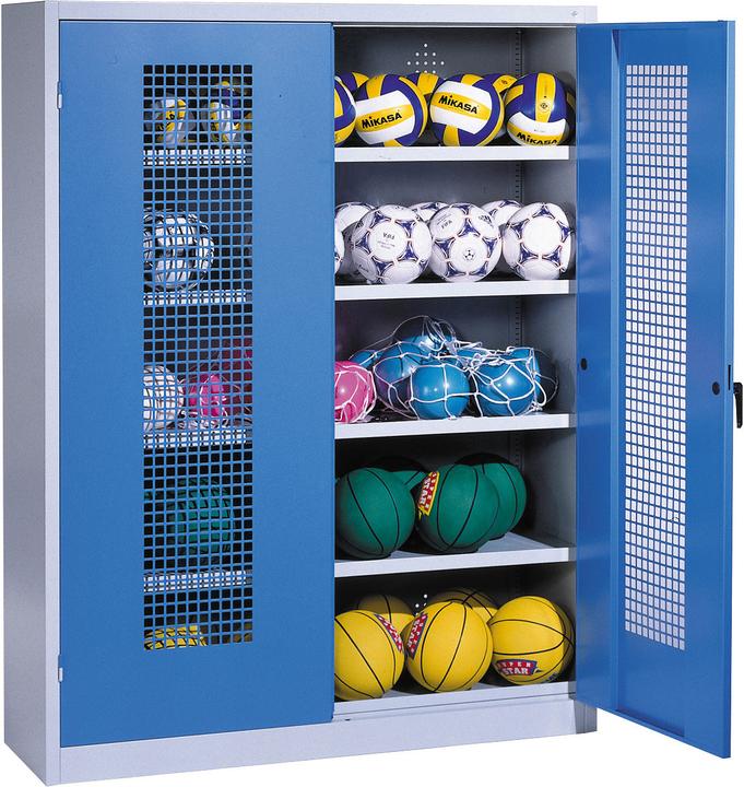 Immagine prodotto C+P Armadio a sfera (HxLxP: 195x150x50 cm, con porte a battente in lamiera forata, tipo 3)