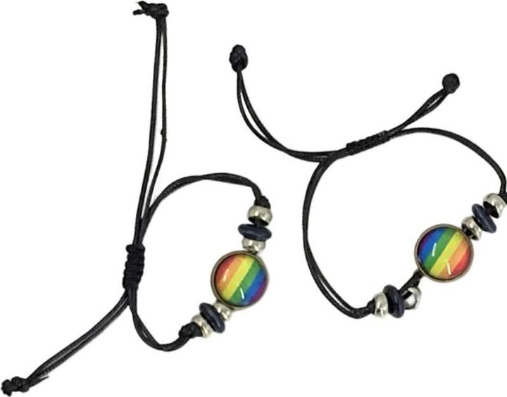 Produktbild Lgbt Flag Central Circle Armband (1 cm)