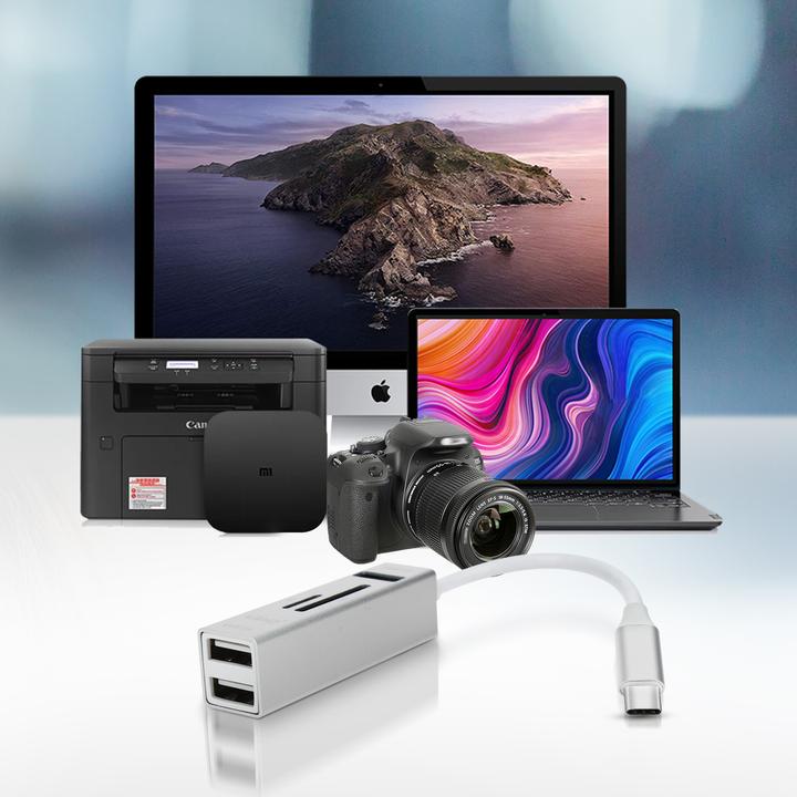 Produktbild LinQ 5-in-1 USB-C Hub, 3x USB Ports + SD / Micro-SD Kartenleser (USB-C, 3 Ports)