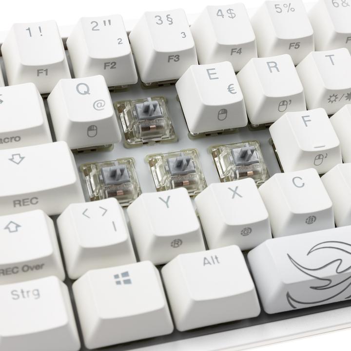 Productafbeelding Ducky One 2 Pro Mini White Edition Gaming Toetsenbord, RGB LED - Cherry (NL, Bedraad)