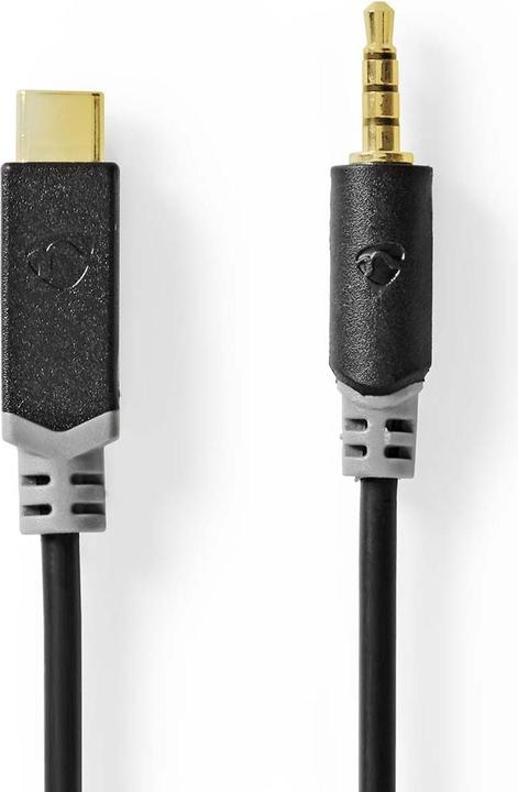 Image du produit Nedis Adaptateur USB-C™ | USB 2.0 | USB-C™ mâle | 3,5 mm mâle | 1.00 m | Rond | Plaqué or | PVC | (1 m, USB)