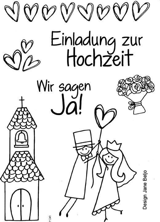 Produktbild Efco Clear Stempel-Set "Hochzeit", ca. 7,4x10,5cm