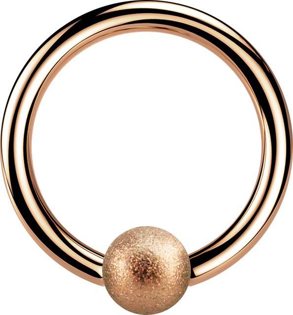 Produktbild Star Piercing Micro Ball Closure Ring rosegold gesprenkelt (ohne Messing, Chirurgenstahl 316L)