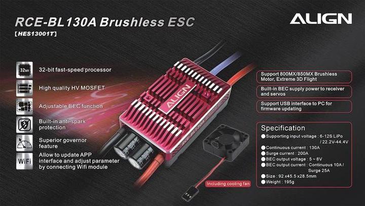 Produktbild Align RCE-BL130A Brushless ESC 10A BEC