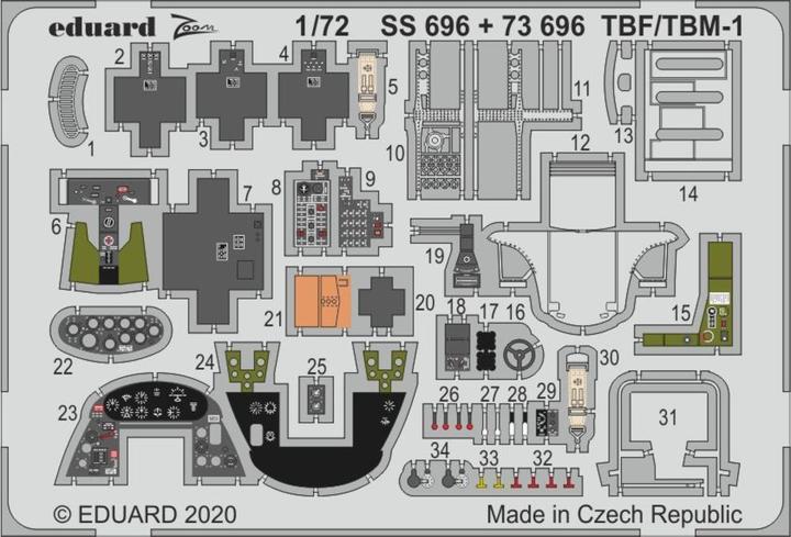 Image du produit Eduard TBF/TBM-1 Avenger pour Hasegawa