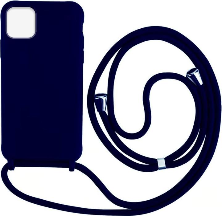 Produktbild mobileup Silicone Case with Lanyard for iPhone 14 Pro Max - Dark Blue (Apple iPhone 14 Pro Max)