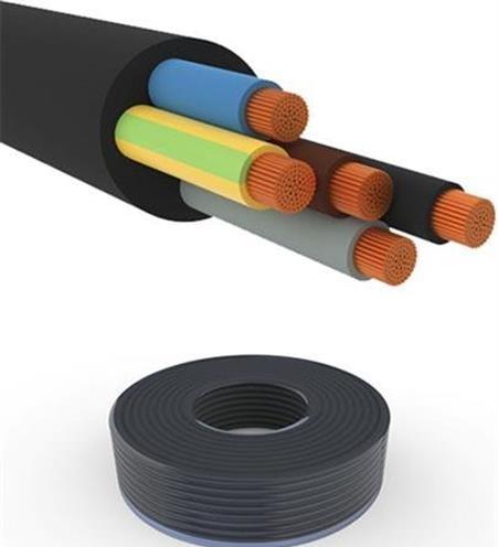Produktbild Fix-Pro Gummikabel 5G6 mm² H07RN-F sort 450/750V ring med 40 meter, kabeldiameter 17,9 mm