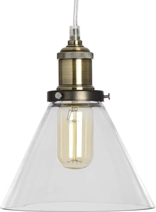 Image du produit Home Works Hill Interiors Lampe suspendue Cône en verre (E27, 40 lm)
