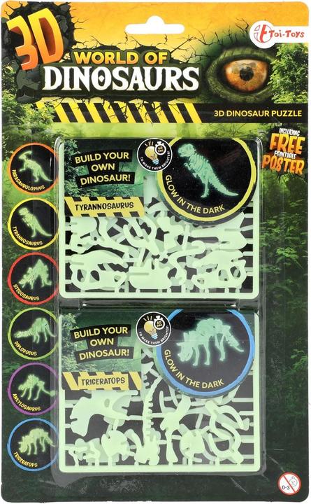 Immagine prodotto Toi-Toys World of Dinosaurs 3D Puzzle Dino Glow in the Dark (1 pezzi)
