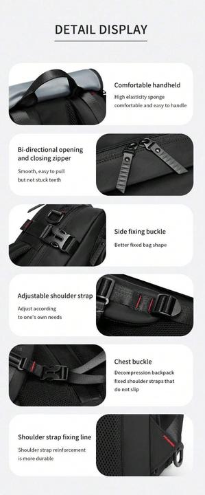 Immagine prodotto Only-Bags.Store Zaino impermeabile per computer portatile da 40,64 cm, zaino da viaggio con borsa per scarpe