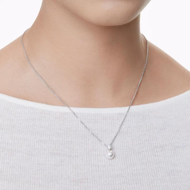 Actual product image Swarovski Matrix necklace crystal bead round cut white (Swarovski Metal)