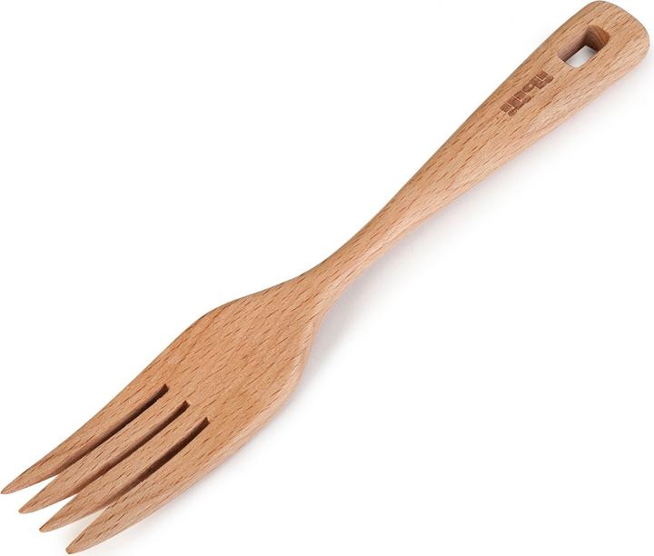 Actual product image Ibili Wooden fork Madera 30 cm Perfect for barbecues and outdoor picnics (Pitchfork)